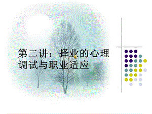 第二讲：择业心理调试与职业适应2课时.ppt