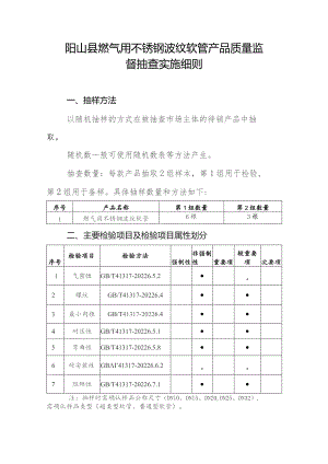 阳山县燃气用不锈钢波纹软管产品质量监督抽查实施细则.docx