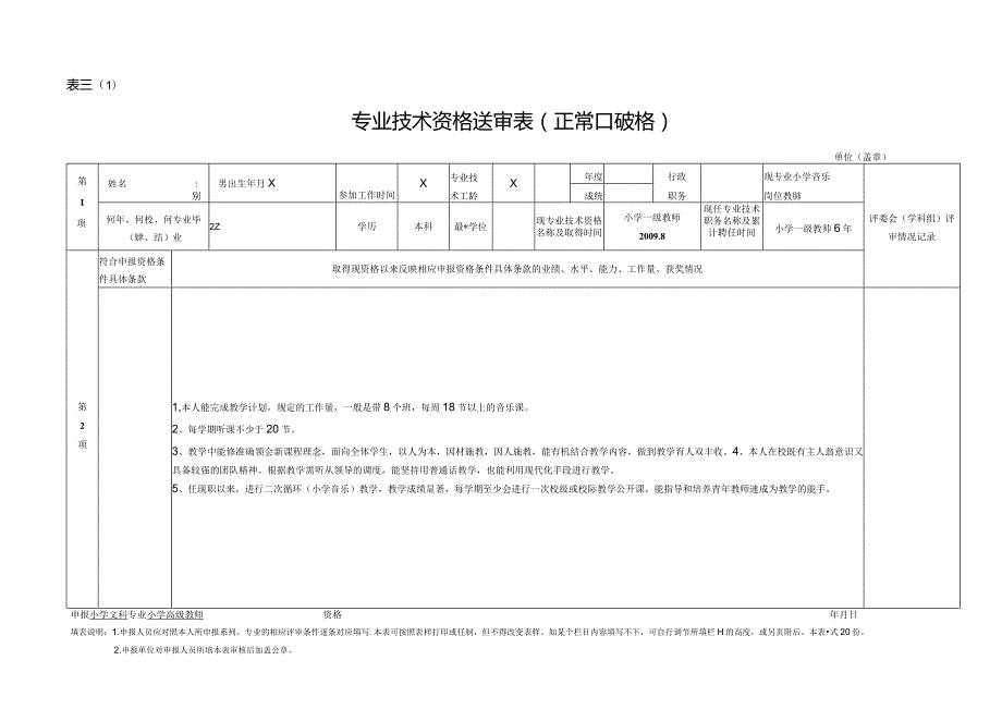 专业技术资格送审表.docx_第1页