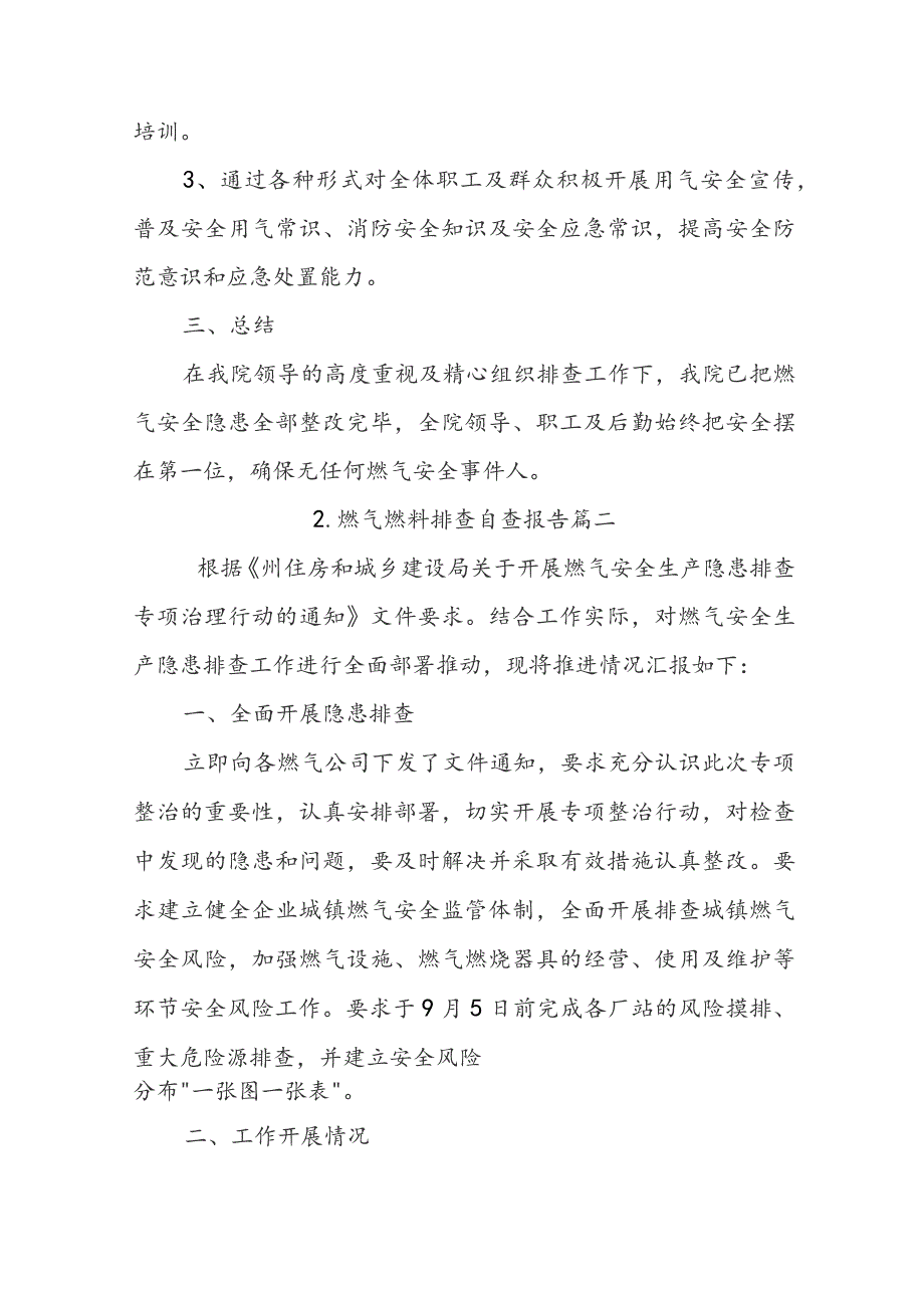 燃气燃料排查自查报告.docx_第2页