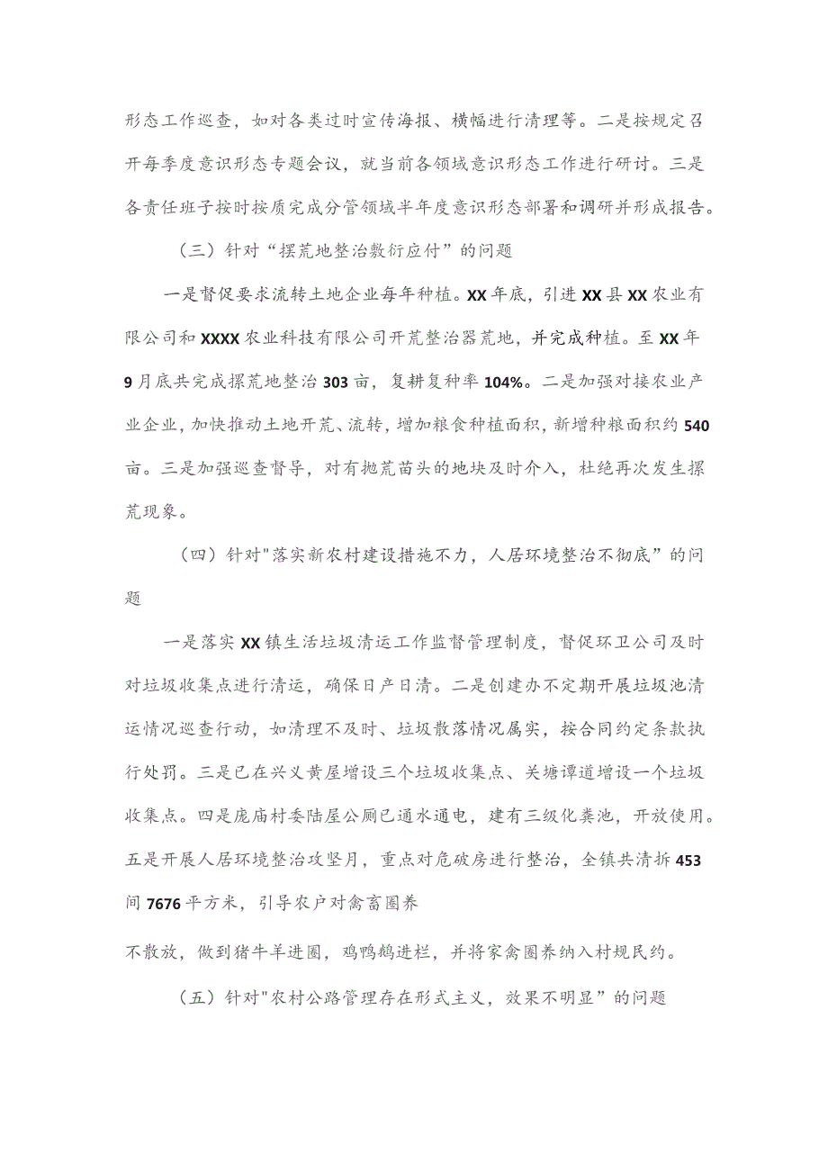 镇党委关于巡察集中整改进展情况的报告一.docx_第2页