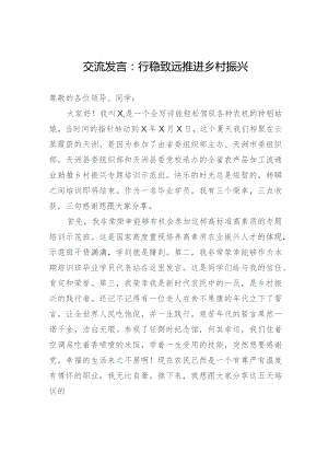 交流发言：行稳致远+推进乡村振兴.docx