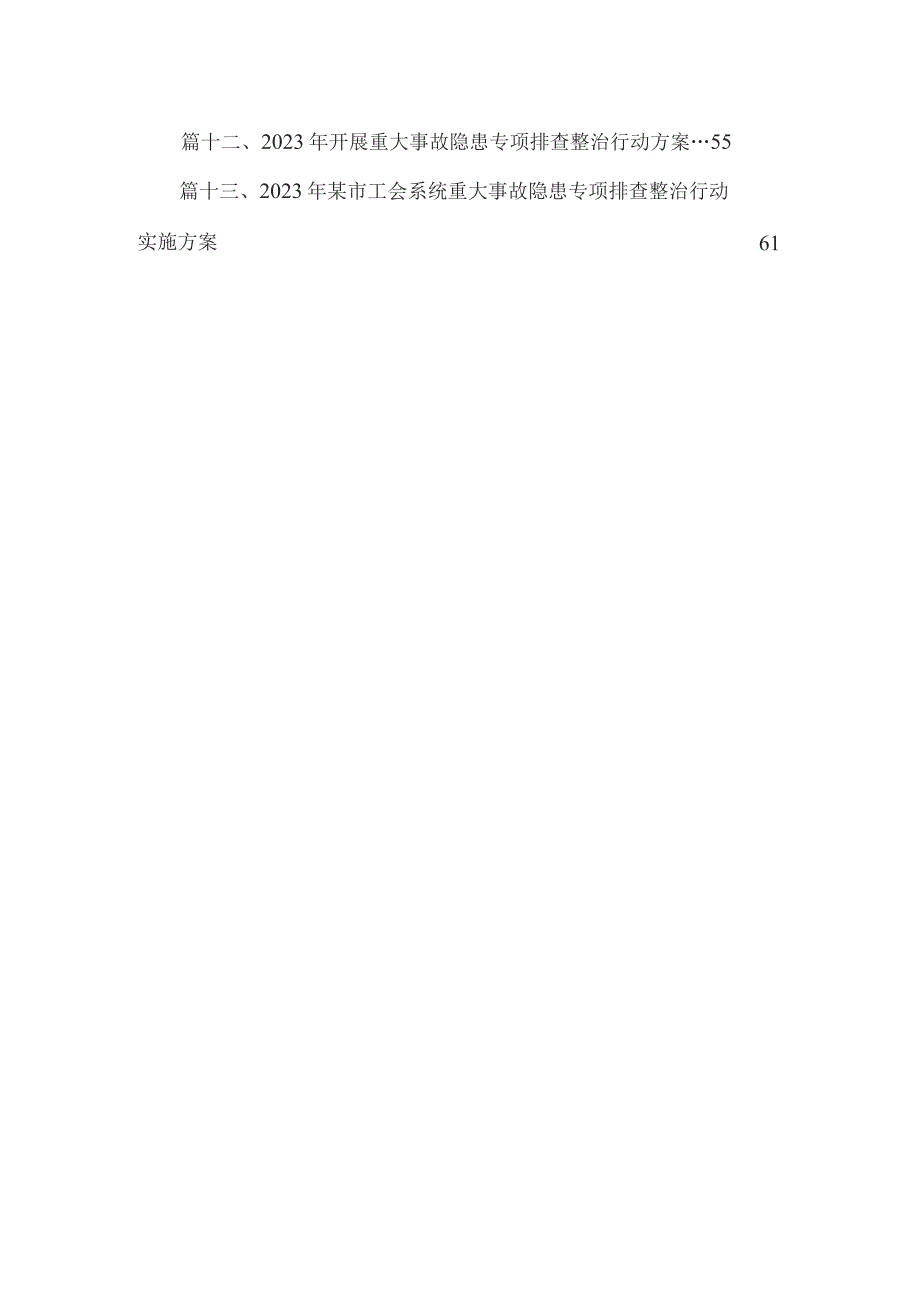 市场监管领域2023年开展重大事故隐患专项排查整治行动方案13篇供参考.docx_第2页