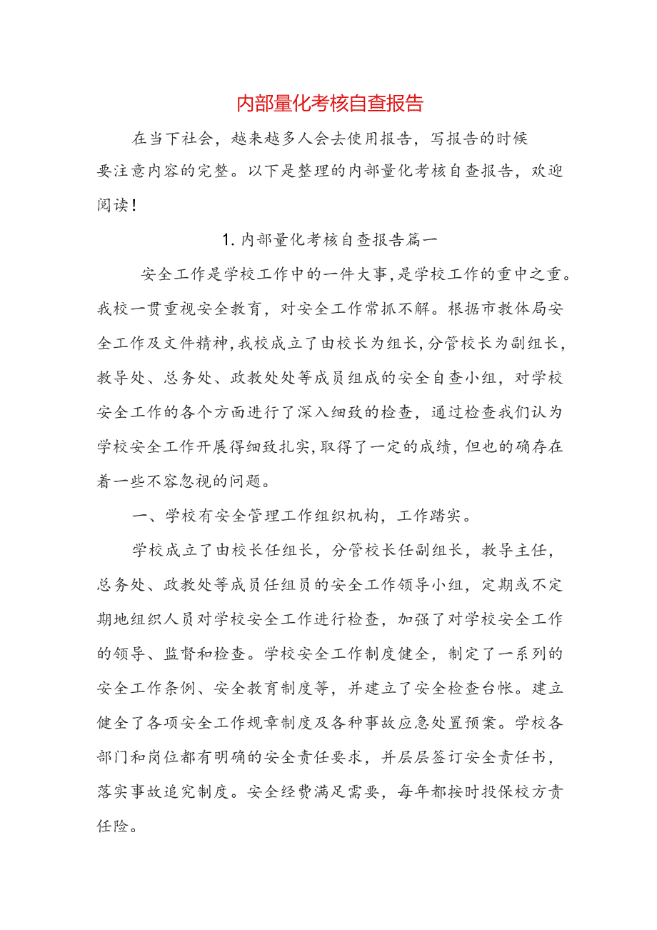 内部量化考核自查报告.docx_第1页