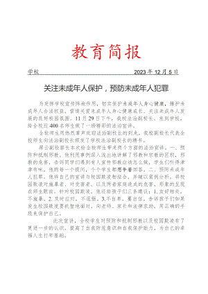 学校法治副校长到校开展法治宣传活动简报.docx