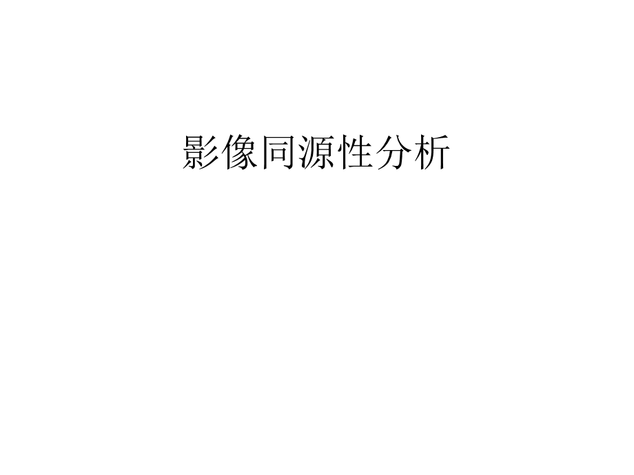 影像同源性分析.ppt_第1页