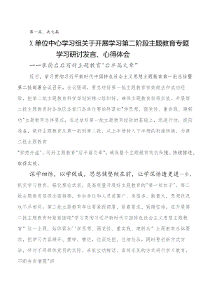 第二批专题教育专题学习交流发言材料.docx