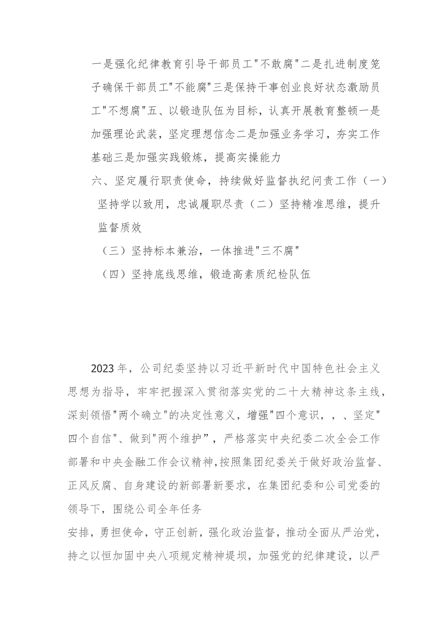 公司纪委2023年工作总结和2024年工作计划.docx_第2页