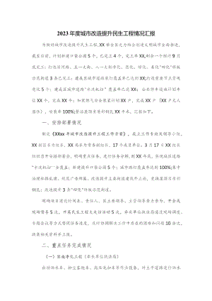 2023年城市改造提升民生工程情况汇报.docx