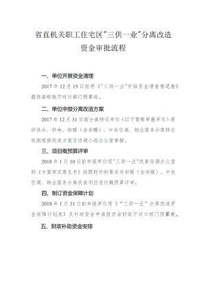 省直机关职工住宅区“三供一业”分离改造资金审批流程.docx