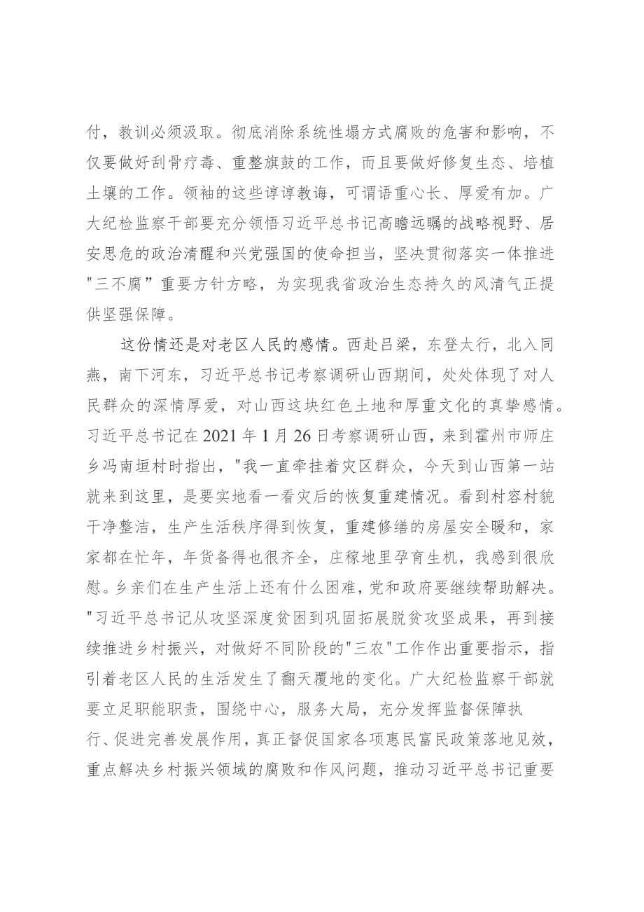 中心组发言：学习贯彻总书记考察指示精神推进时代纪检监察工作高质量发展.docx_第2页