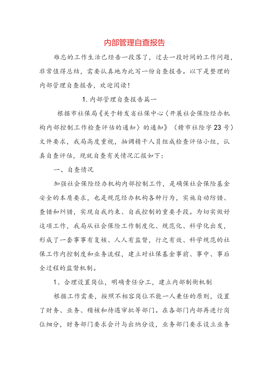 内部管理自查报告.docx_第1页