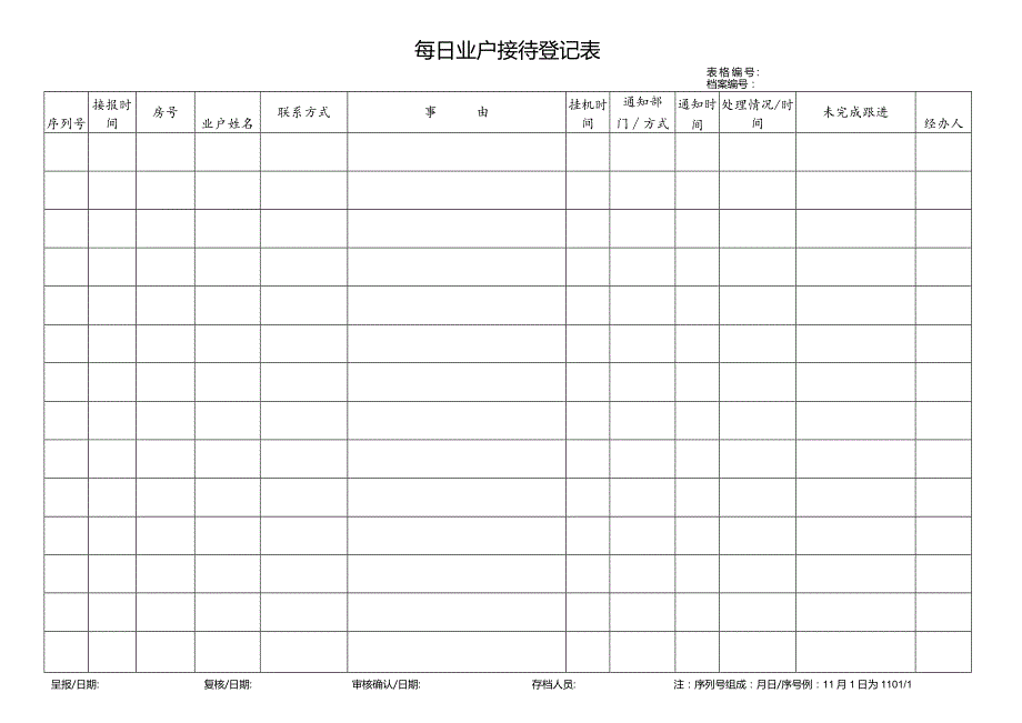 每日业户接待登记表.docx