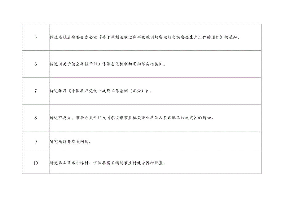 泰安市体育局党组会议议程表.docx_第2页