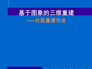 基于图象的三维重建分层重建方法.ppt