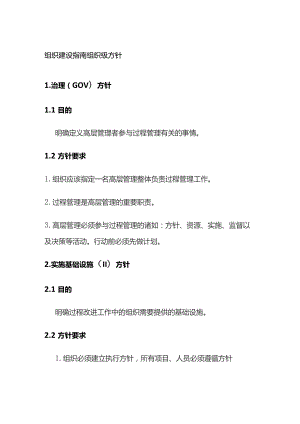 组织建设指南 组织级方针全套.docx