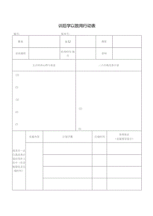 训后学以致用行动表.docx