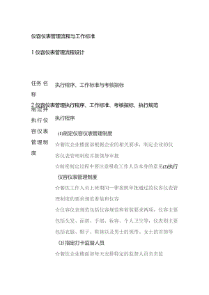 仪容仪表管理流程与工作标准.docx