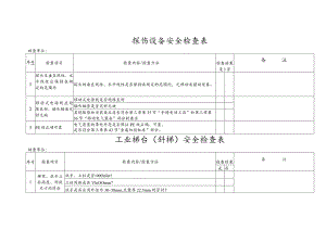 探伤设备安全检查表.docx