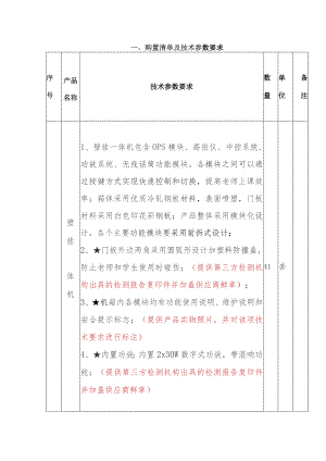 购置清单及技术参数要求.docx