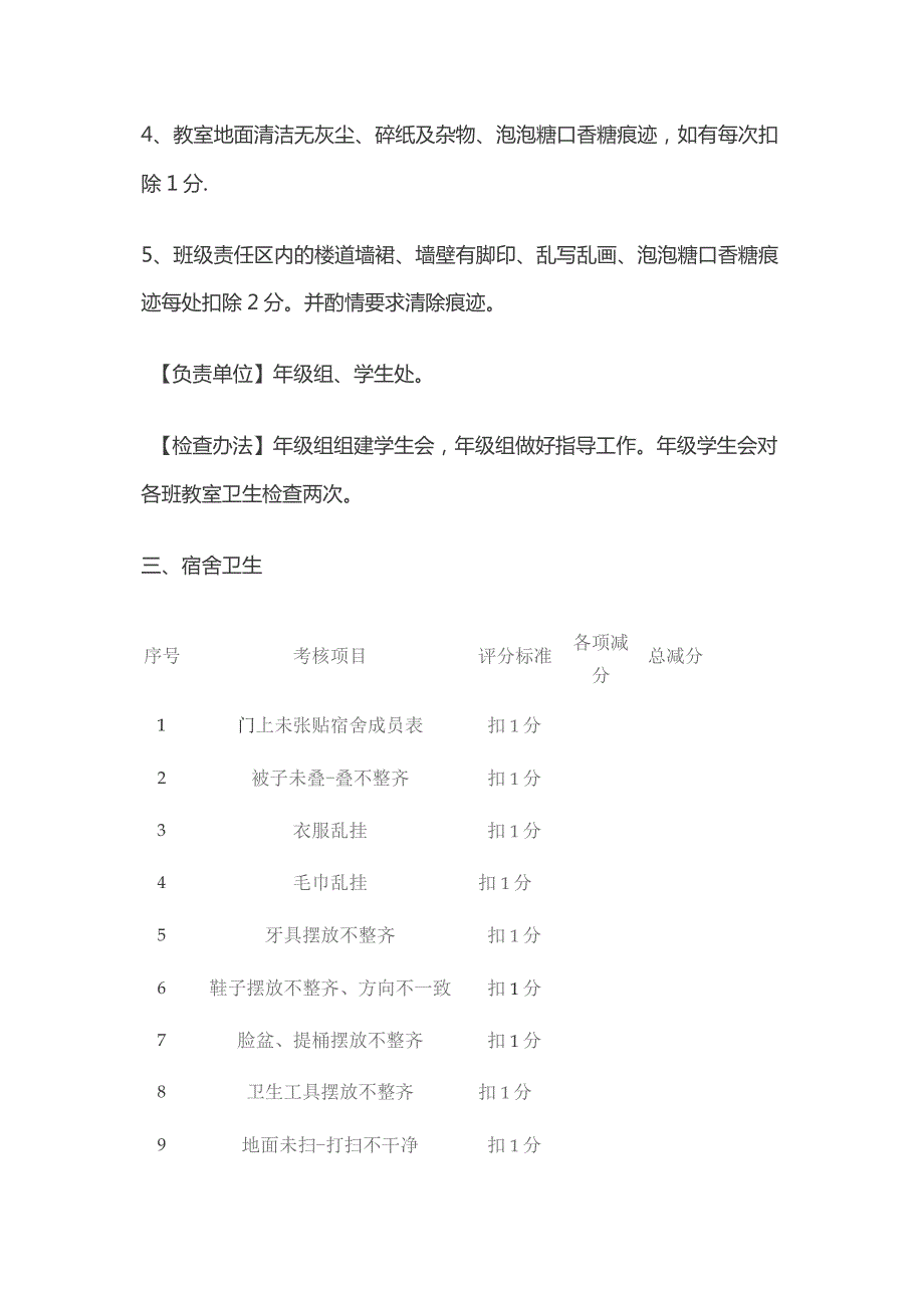 某中学班主任工作考核 卫生工作评价细则.docx_第2页