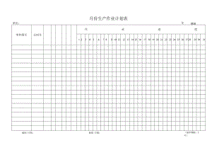 月份生产作业计划.docx