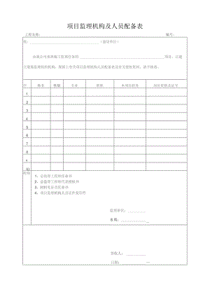 项目管理人员配备表.docx