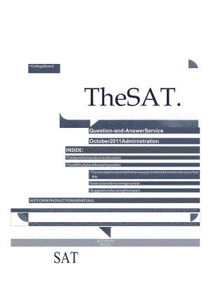 SAT真题分享：2011年10月北美SAT.docx