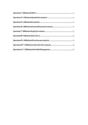 CFA一级历年模拟考试(2015-2019)：2016_CFA_Level_1_Mock_Exam_afternoon_answers_removed.docx