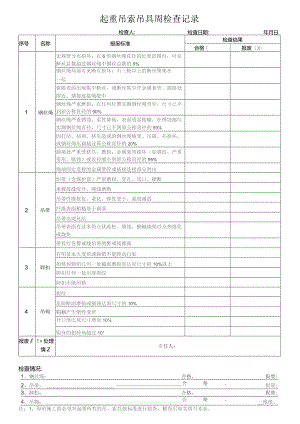 起重吊索吊具周检查记录.docx