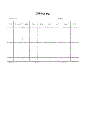 采购申请单表.docx