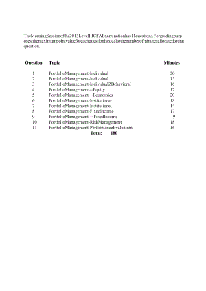 CFA三级十年真题 (2008-2017)：level_III_essay_questions_2013.docx