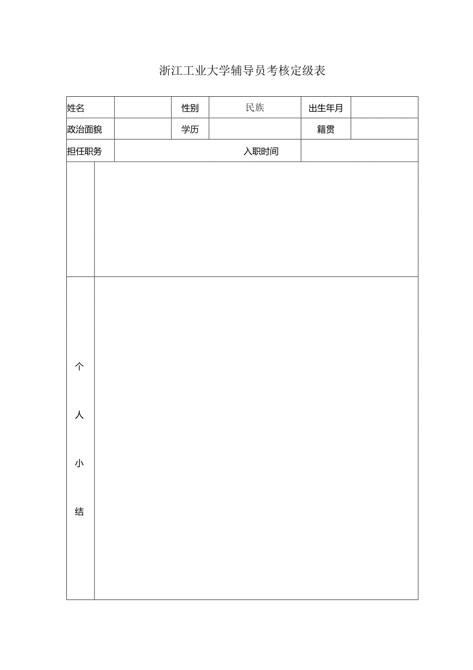 浙江工业大学辅导员考核定级表.docx_第2页