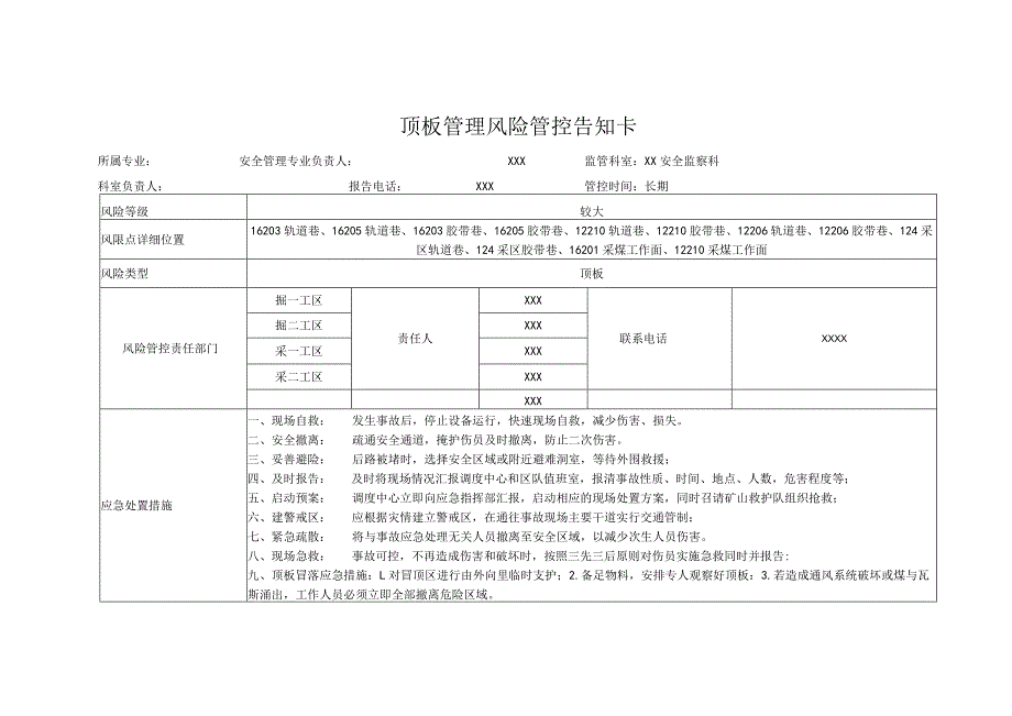 (新)XX企业双重预防体系-煤矿各岗位安全风险告知卡(汇编).docx_第2页