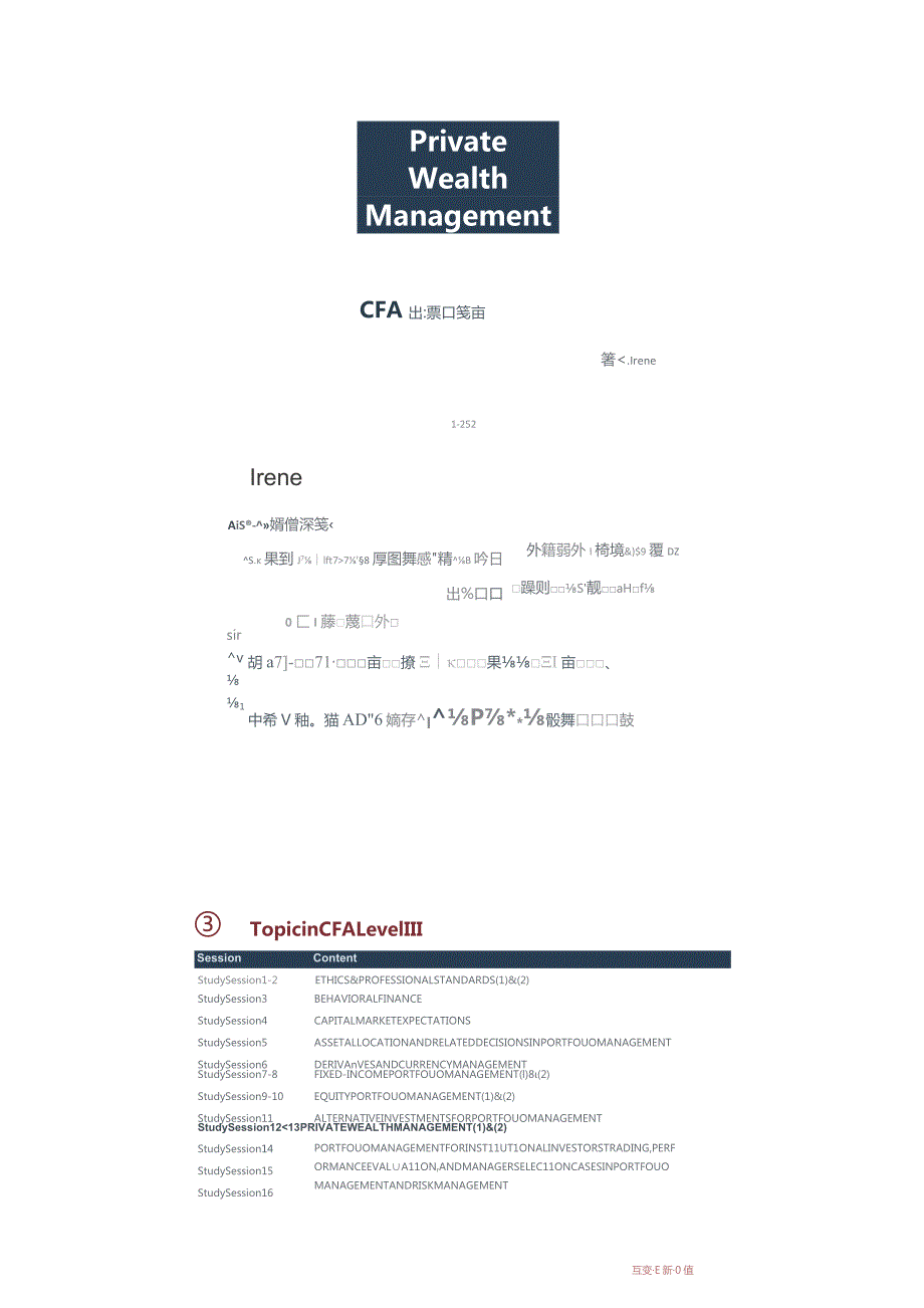 CFA三级基础：私有财富管理_打印版.docx_第1页