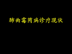 曲霉菌病的流行病学及诊治五院讲课.ppt