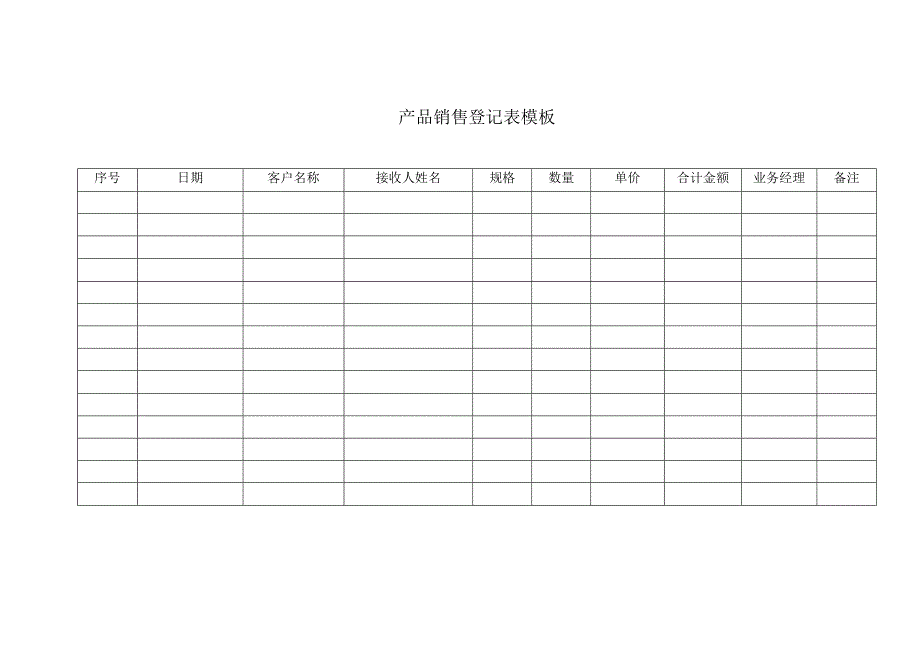 产品销售登记表模板.docx_第1页