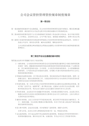 办公文档范本公司会议管理制度.docx