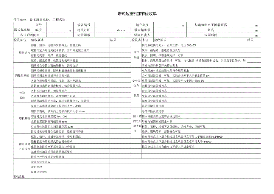 塔式起重机加节验收单.docx_第1页