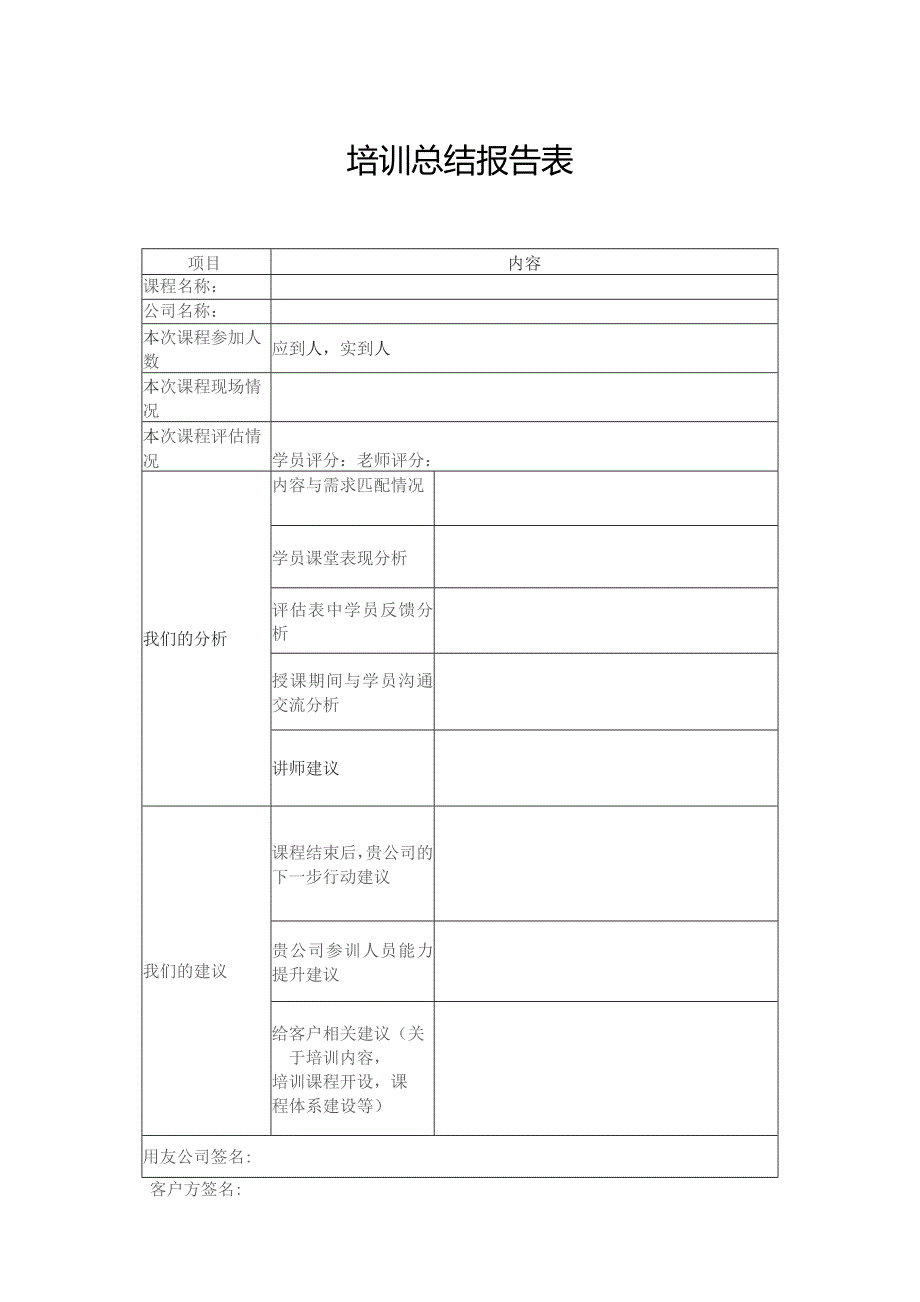 培训总结报告表.docx_第1页