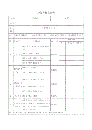 应急器材检查表范文.docx