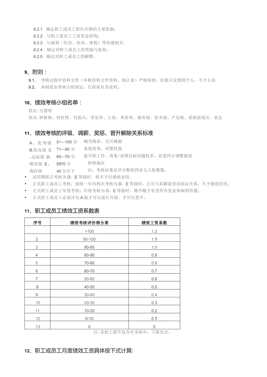 国企各部门绩效考核方案及表格.docx_第3页