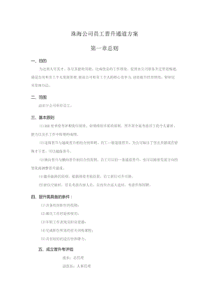 珠海公司员工晋升通道方案.docx