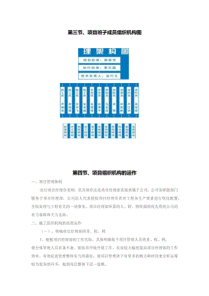 第三节、项目班子成员组织机构图第四节、项目组织机构的运作.docx