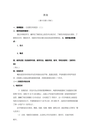 《艺术概论》教案——第六章 艺术类型2.docx