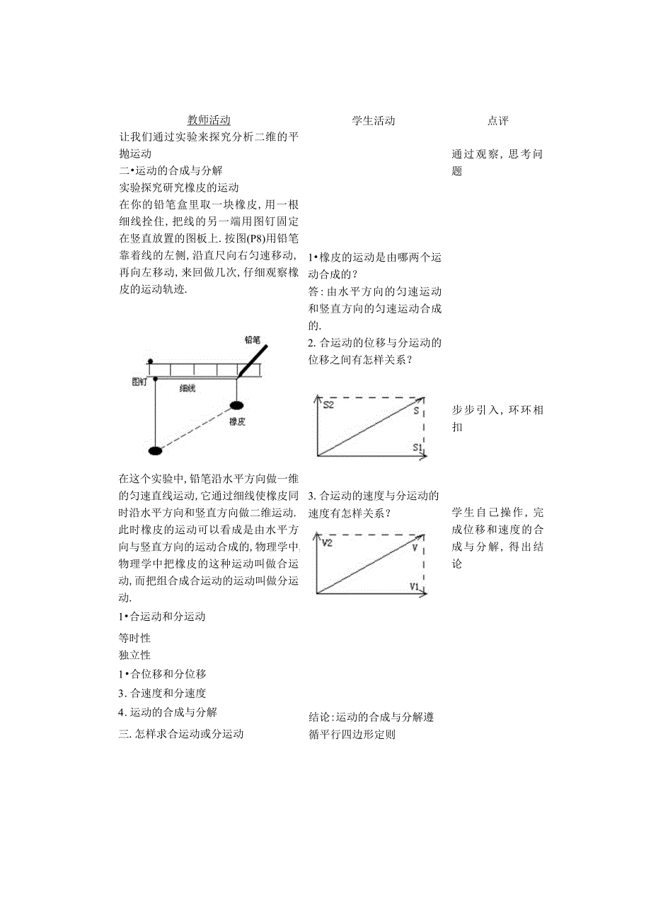 第一章怎样研究抛体运动第一节飞机投弹和运动的合成与分解.docx_第2页