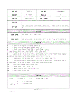 地产集团总公司成本管理部预决算员岗位说明书.docx