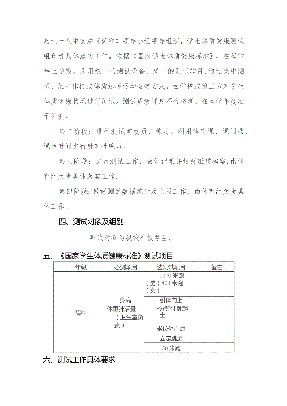 中学2024年体质监测实施方案.docx_第2页