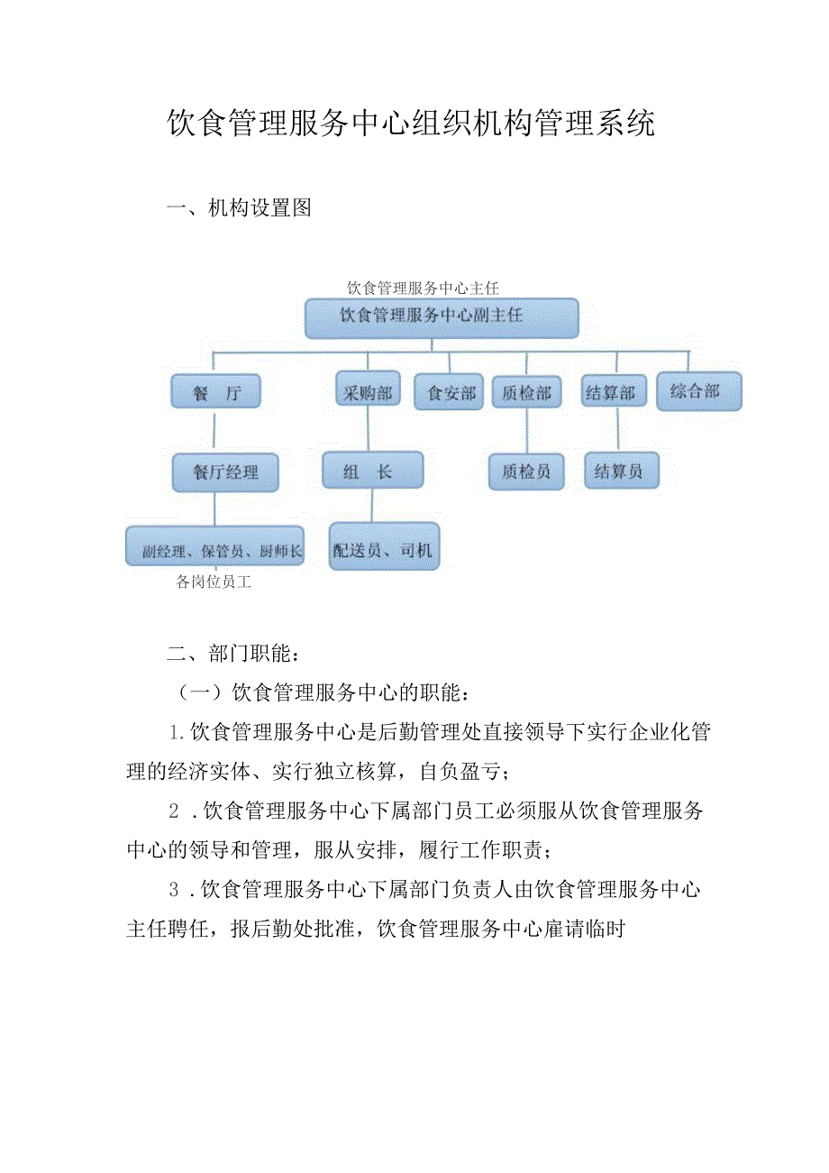 饮食管理服务中心组织机构管理系统.docx_第1页