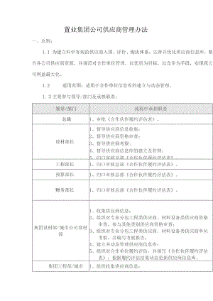 置业集团公司供应商管理办法.docx